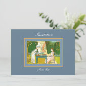 Invitation Vintage Victorian Tea Party (Debout devant)