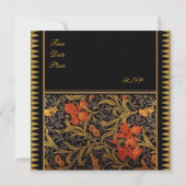 Invitation Vintage victorien William Morris (Dos)
