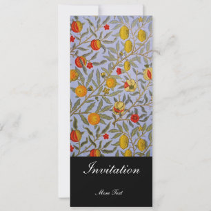 Invitation Vintage victorien William Morris Floral