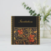 Invitation Vintage Victorienne William Morris (Debout devant)