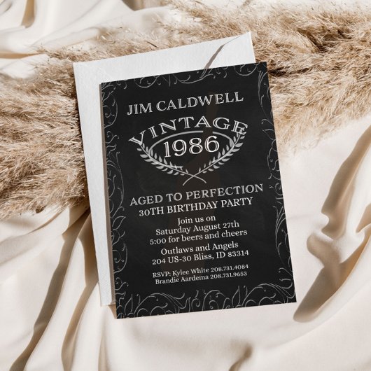 Invitation Vintage vieilli à la perfection