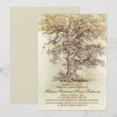 Invitation Vintage vieux chêne dîner de répétition rustique (Devant / Derrière)