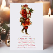 Invitation Vintage Vieux Monde Santa Claus