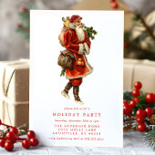 Invitation Vintage Vieux Monde Santa Claus