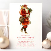 Invitation Vintage Vieux Monde Santa Claus
