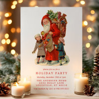 Vintage Vieux Monde Santa Claus Fête des Enfants