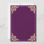 Invitation Vintage violet musulman Mariage musulman (Dos)