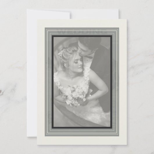 Invitation Vintage Wedding journal (Devant)
