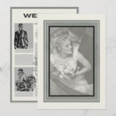 Invitation Vintage Wedding journal (Devant / Derrière)