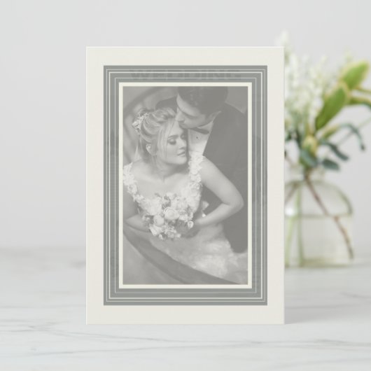 Invitation Vintage Wedding journal (Debout devant)