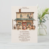 Invitation Vintage Western Cowboy Mariage campagnard rustique (Debout devant)