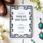 Invitation Vintage Western Cowboy Mariage campagnard rustique<br><div class="desc">Invitation vintage Western Cowboy Rustic Mariage campagnard</div>