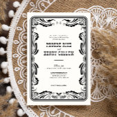 Invitation Vintage Western Cowboy Mariage campagnard rustique