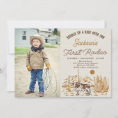 Invitation Vintage Western Premier Rodéo 1er Anniversaire Pho (Devant)
