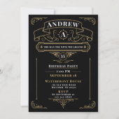 Invitation Vintage Whisky Black Anniversaire (Devant)