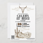 Invitation Vintage Wild West 1er Rodeo Anniversaire (Devant)