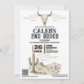 Invitation Vintage Wild West Rodeo fête d'anniversaire (Devant)