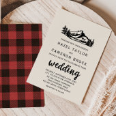 Invitation Vintage Wilderness | Buffalo Plaid Mariage