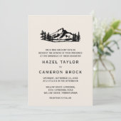 Invitation Vintage Wilderness Mariage officiel (Debout devant)