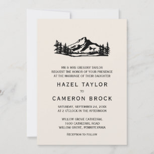 Invitation Vintage Wilderness Mariage officiel