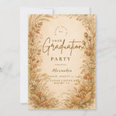 Invitation Vintage Wildflower Graduation Party (Devant)