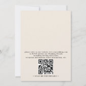 Invitation Vintage Wildflowers Fern Budget QR Code Wedding (Dos)