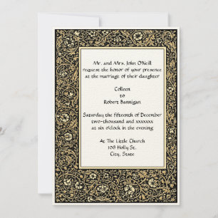 Invitation Vintage William Morris Kelmscott Frontière florale
