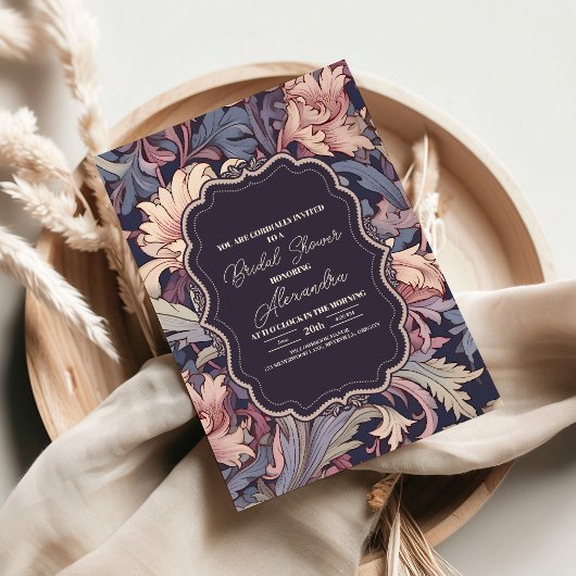 Invitation Vintage William Morris Lavender