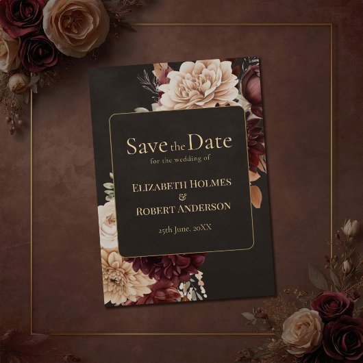 Invitation Vintage Witchy Floral Save the Date