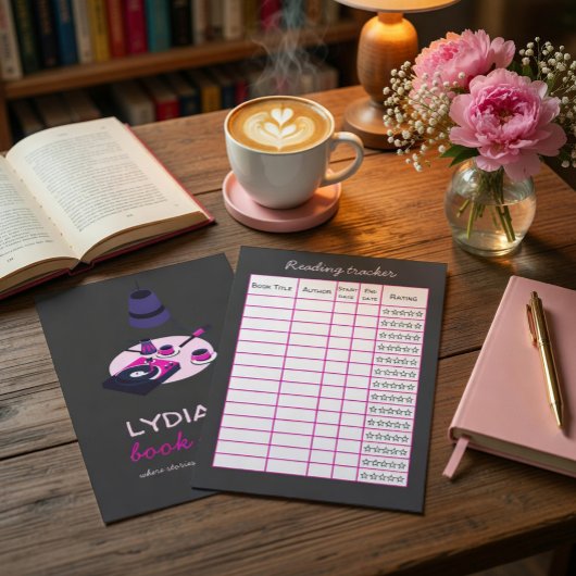 Invitation Vinyl & Books Personalized Reading Tracker Card