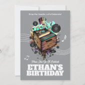 Invitation Vinyl Groove fête d'anniversaire (Devant)