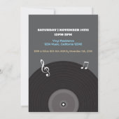Invitation Vinyl Groove fête d'anniversaire (Dos)