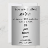 Invitation Vinyl Record Design N'Importe Quelle Occasion (Dos)