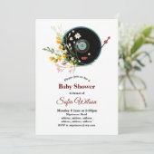 Invitation Vinyl Record, floral, Oldies Rustique, musique fém (Debout devant)