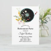 Invitation Vinyl Record, floral, Oldies Rustique, musique fém (Debout devant)
