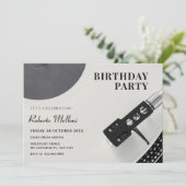 Invitation Vinyle musical pour anniversaire (Debout devant)