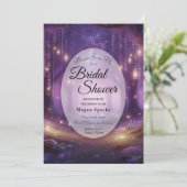 Invitation Violet à minuit Fête des mariées forestière enchan (Debout devant)