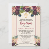 Invitation Violet | Baptême floral d'aquarelle (Devant)