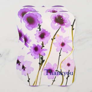 Invitation Violet blanc Floral élégante douche nuptiale