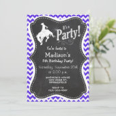 Invitation Violet bleu Chevron; Rodéo (Debout devant)
