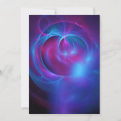 Invitation Violet bleu et rose Cosmique Tourbillonnant Mariag (Devant)