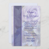 Invitation Violet Blue Rose Floral Birthday Card (Devant / Derrière)