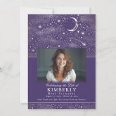 Invitation Violet Célébration de la vie funéraire Photo (Devant)