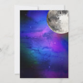 Invitation Violet céleste au-dessus de la lune (Dos)