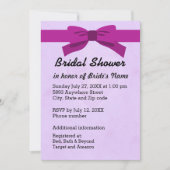 Invitation Violet clair avec Fête des mariées de coeur et de (Devant)