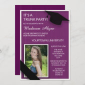 Invitation Violet College Trunk Party Photo (Devant / Derrière)