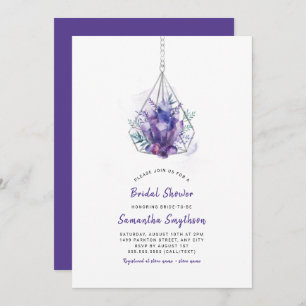 Invitation Violet Crystal Bridal Shower Invitations, violet