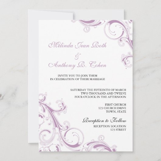Invitation Violet de torse de Filigree (Devant)