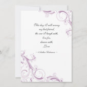 Invitation Violet de torse de Filigree (Dos)