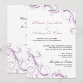 Invitation Violet de torse de Filigree (Devant / Derrière)